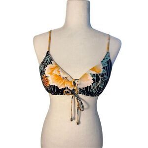 BAR III floral bikini top - L - 🙂3/$15